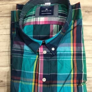 Men NEW! Babista Pastel Plaid L/S Shirt N70